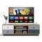 Natural Engineered Wood TV Stand with Cabinets, Open Shelves and Cable Management